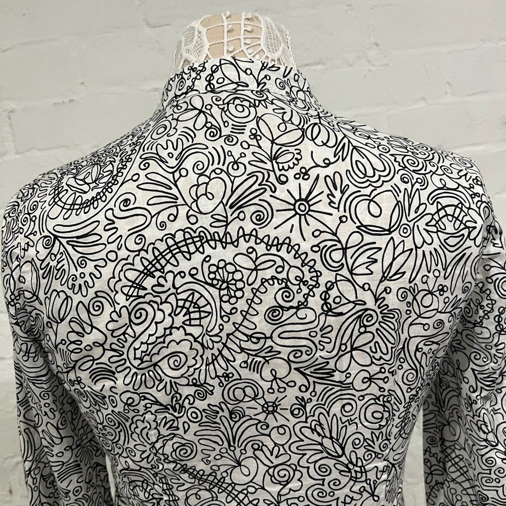 Tory Burch Doodle Print Blouse - Picture 7 of 14